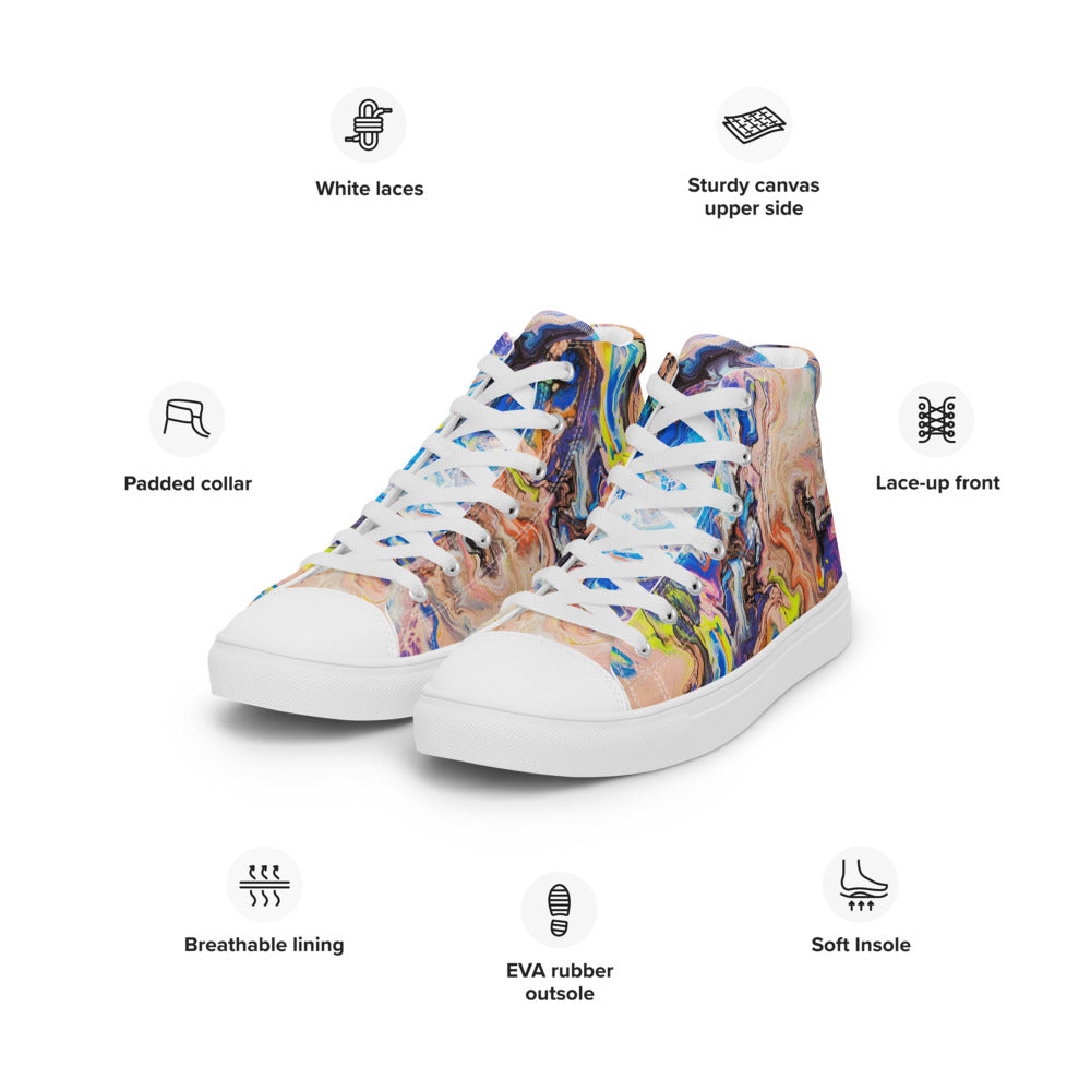 Women’s High Tops - Fluid Art Design - FA-019