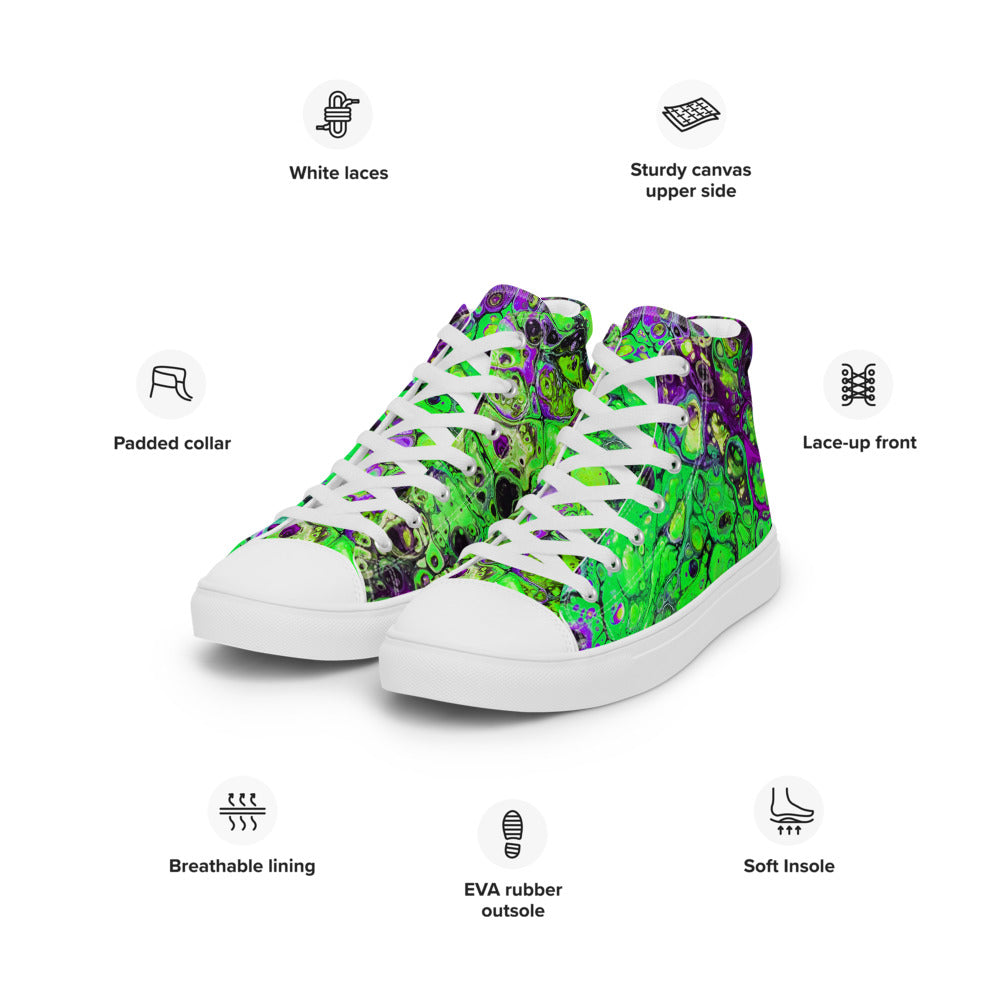 Women’s High Tops - Fluid Art Design - FA-007B