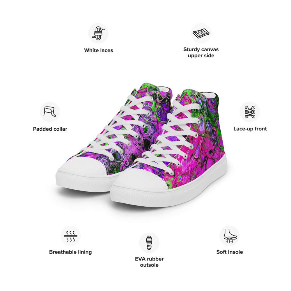 Women’s High Tops - Fluid Art Design - FA-007A