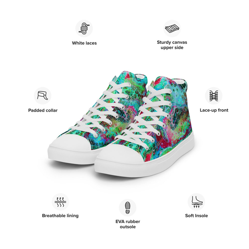 Women’s High Tops - Fluid Art Design - FA-003G