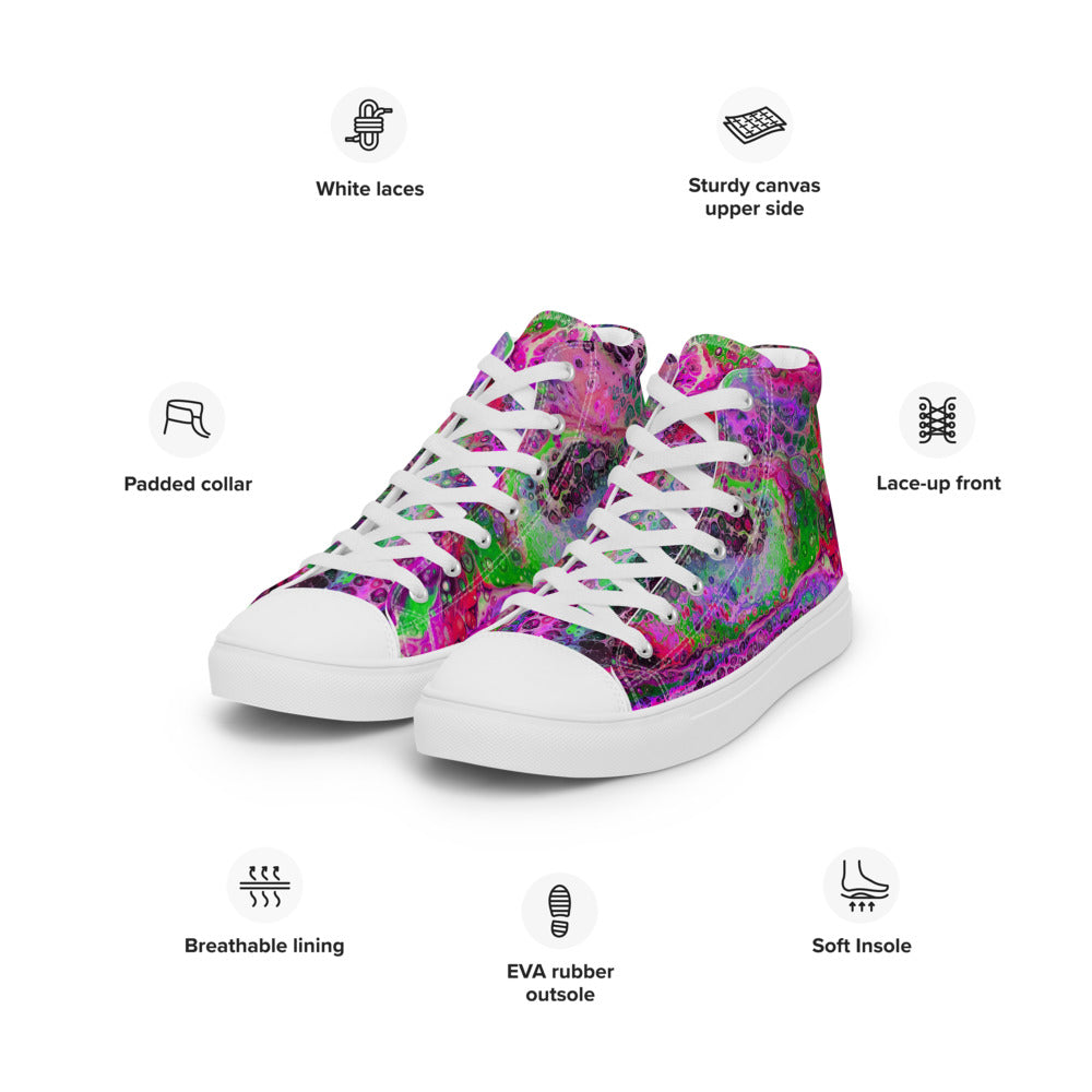 Women’s High Tops - Fluid Art Design - FA-003D