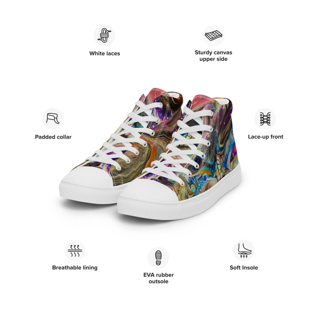 Women’s High Tops - Fluid Art Design - FA-001