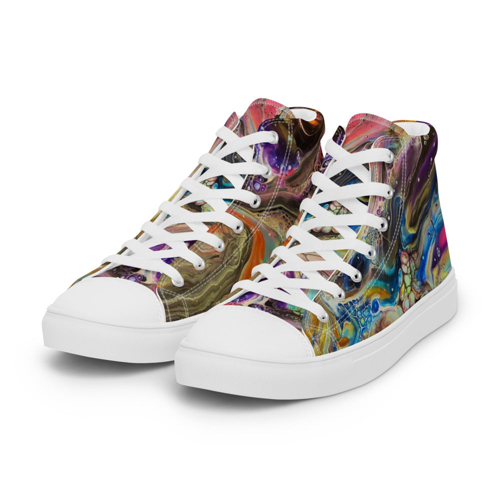 Women’s High Tops - Fluid Art Design - FA-001