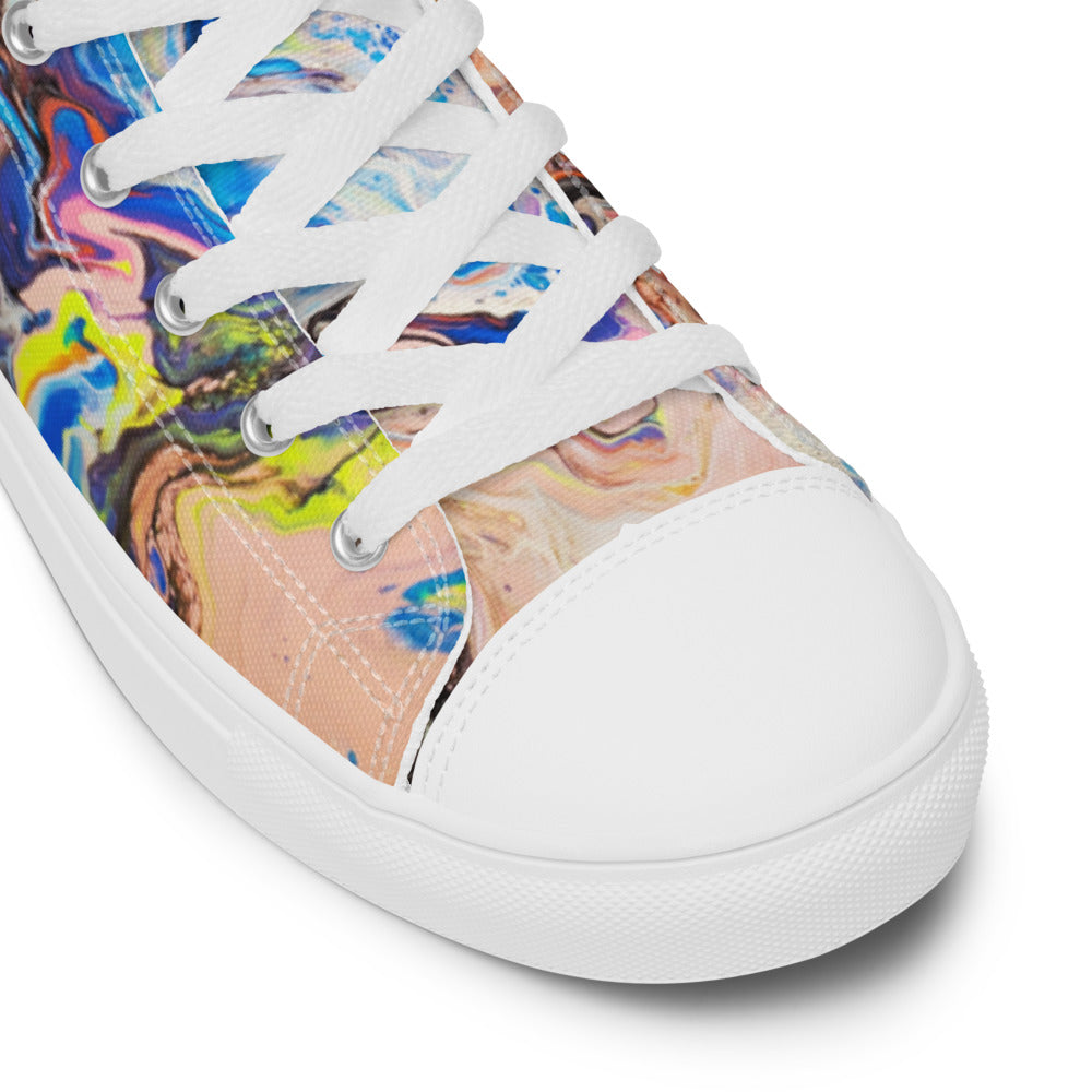 Women’s High Tops - Fluid Art Design - FA-019