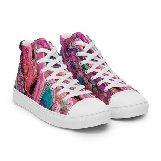 Women’s High Tops - Fluid Art Design - FA-011