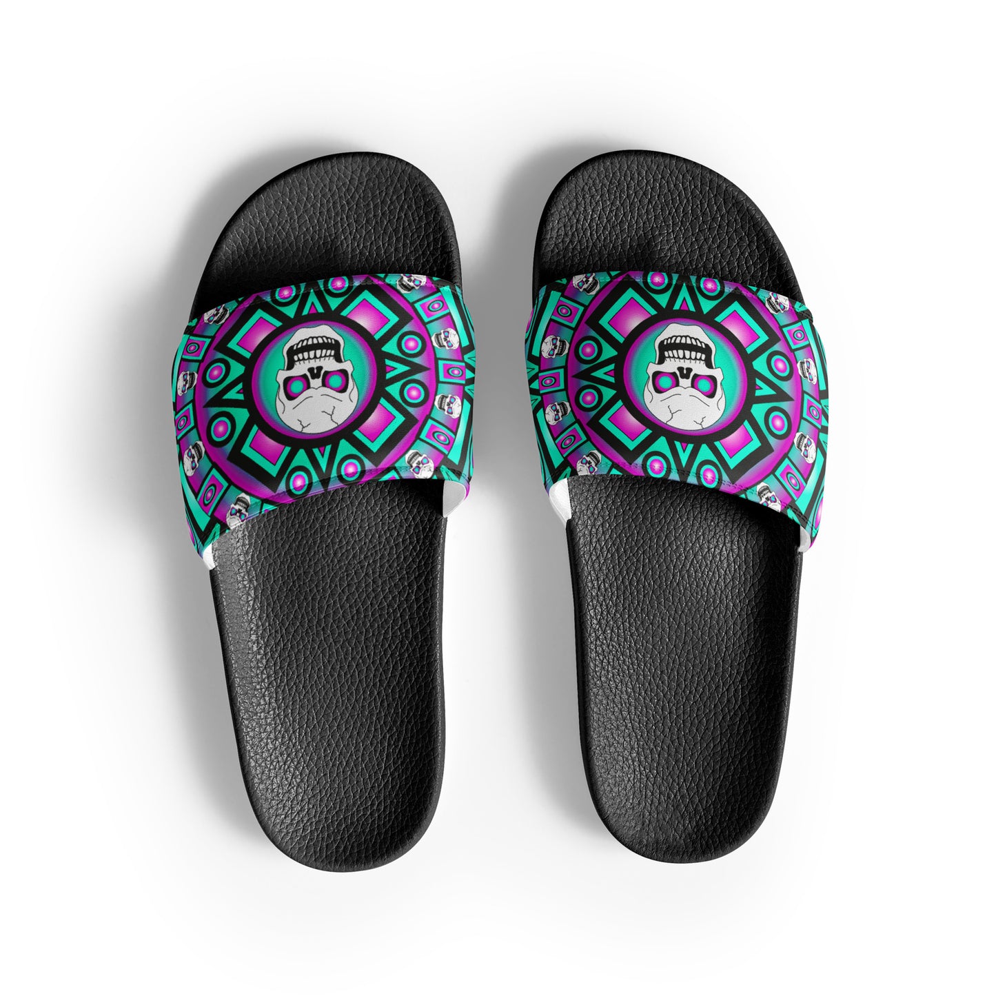 Women's Slides -  Skull Design - SW-001B