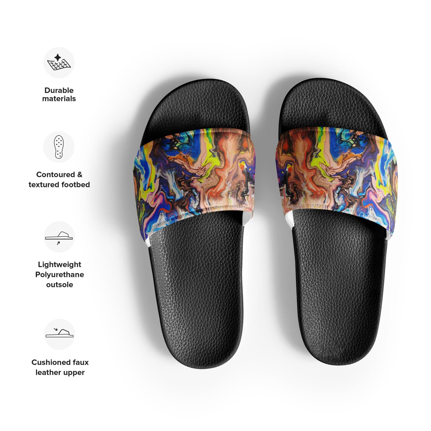 Women's Slides - Fluid Art Design - FA-019B