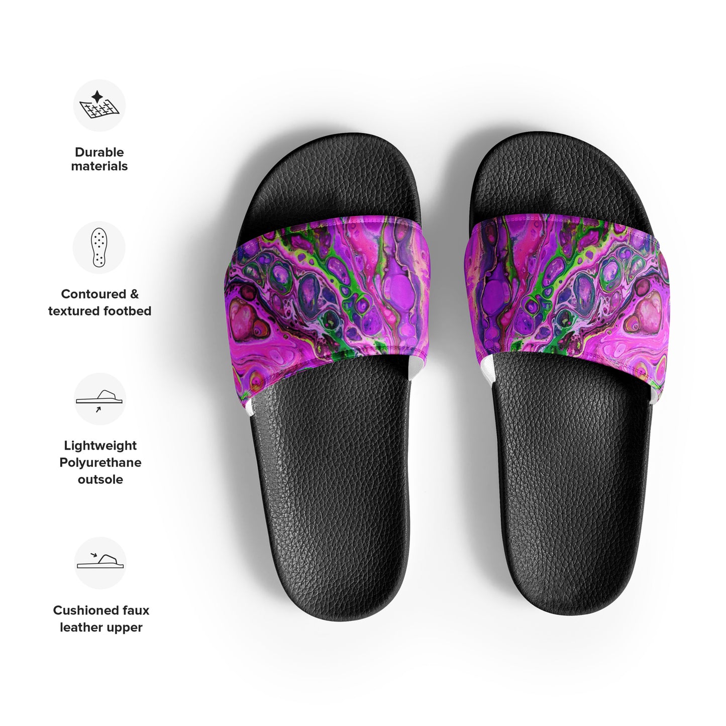 Women's Slides - Fluid Art Design - FA-011D-1