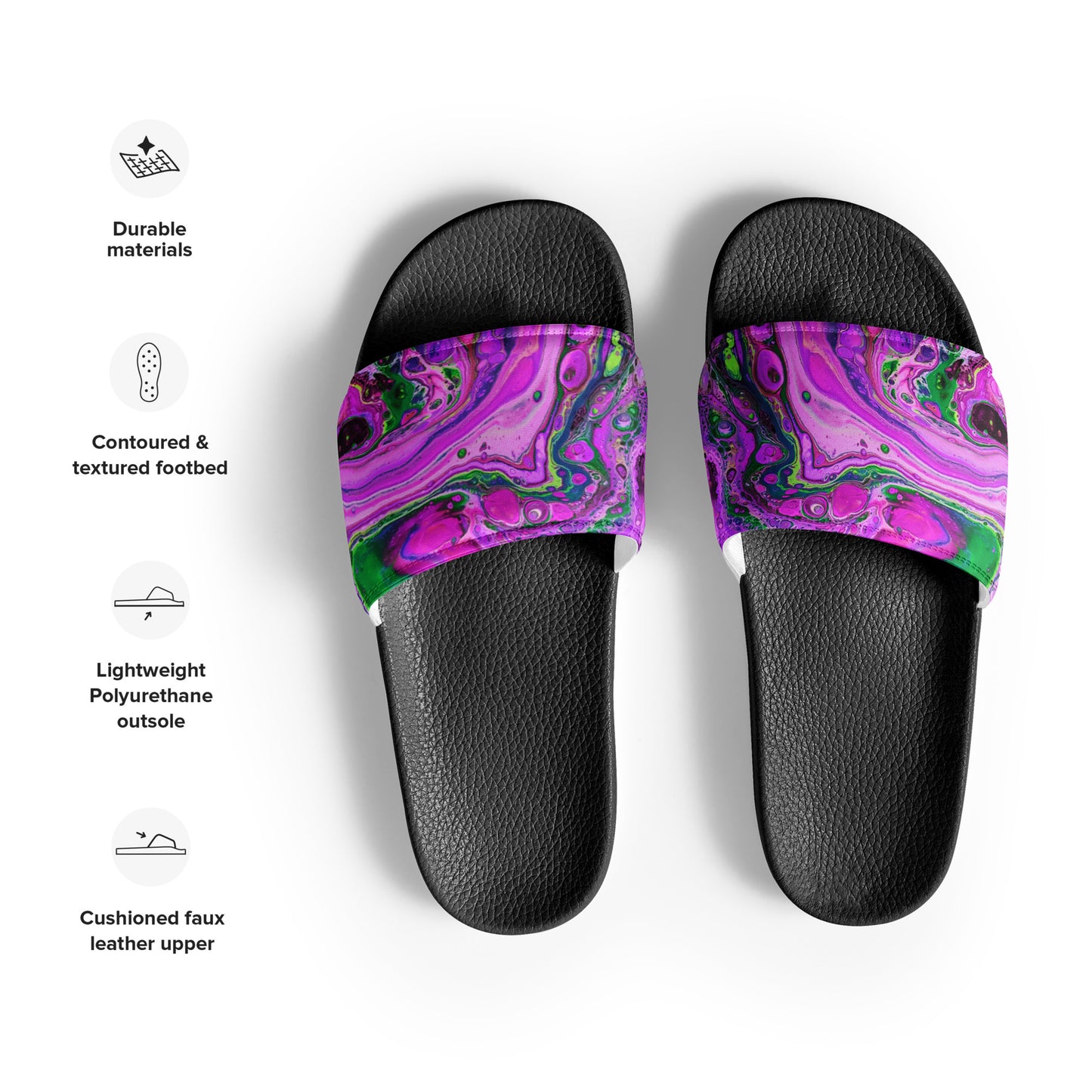 Women's Slides - Fluid Art Design - FA-011D-2