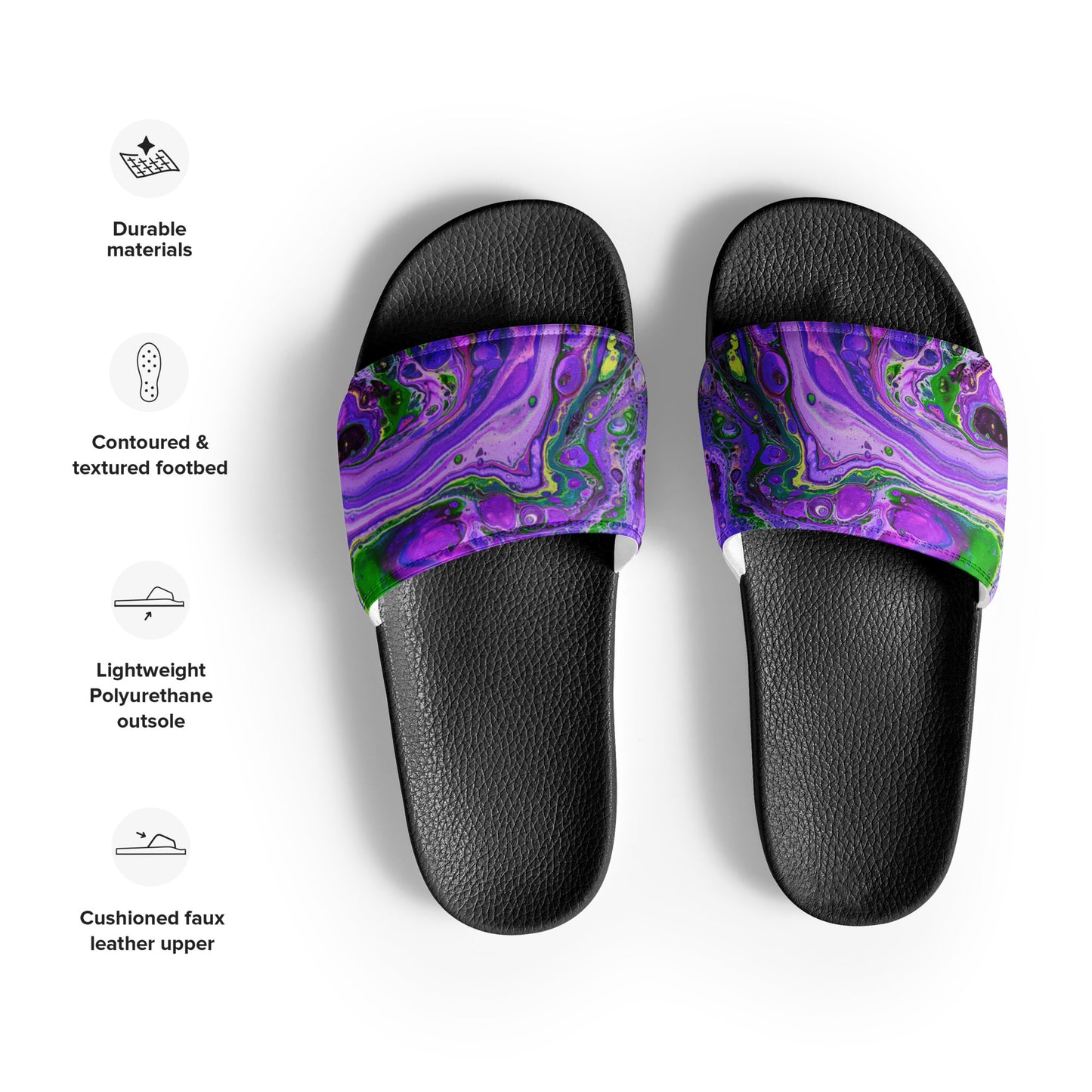 Women's Slides - Fluid Art Design - FA-011C-1