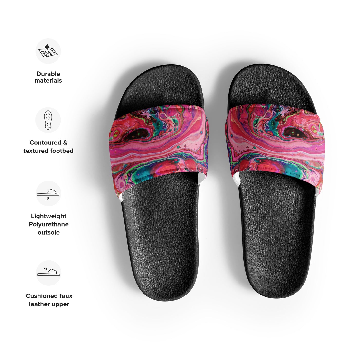 Women's Slides - Fluid Art Design - FA-011-1