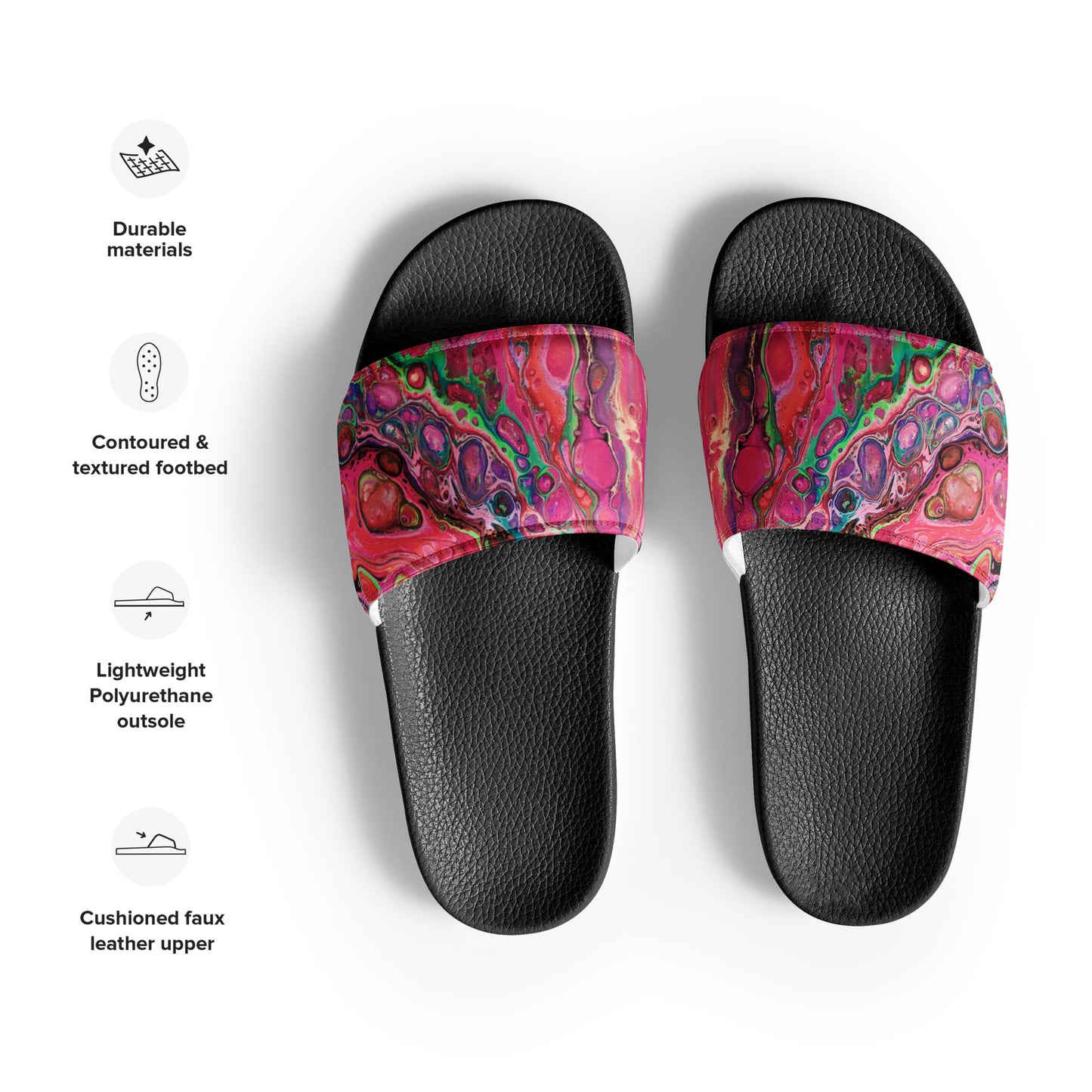 Women's Slides - Fluid Art Design - FA-011-2