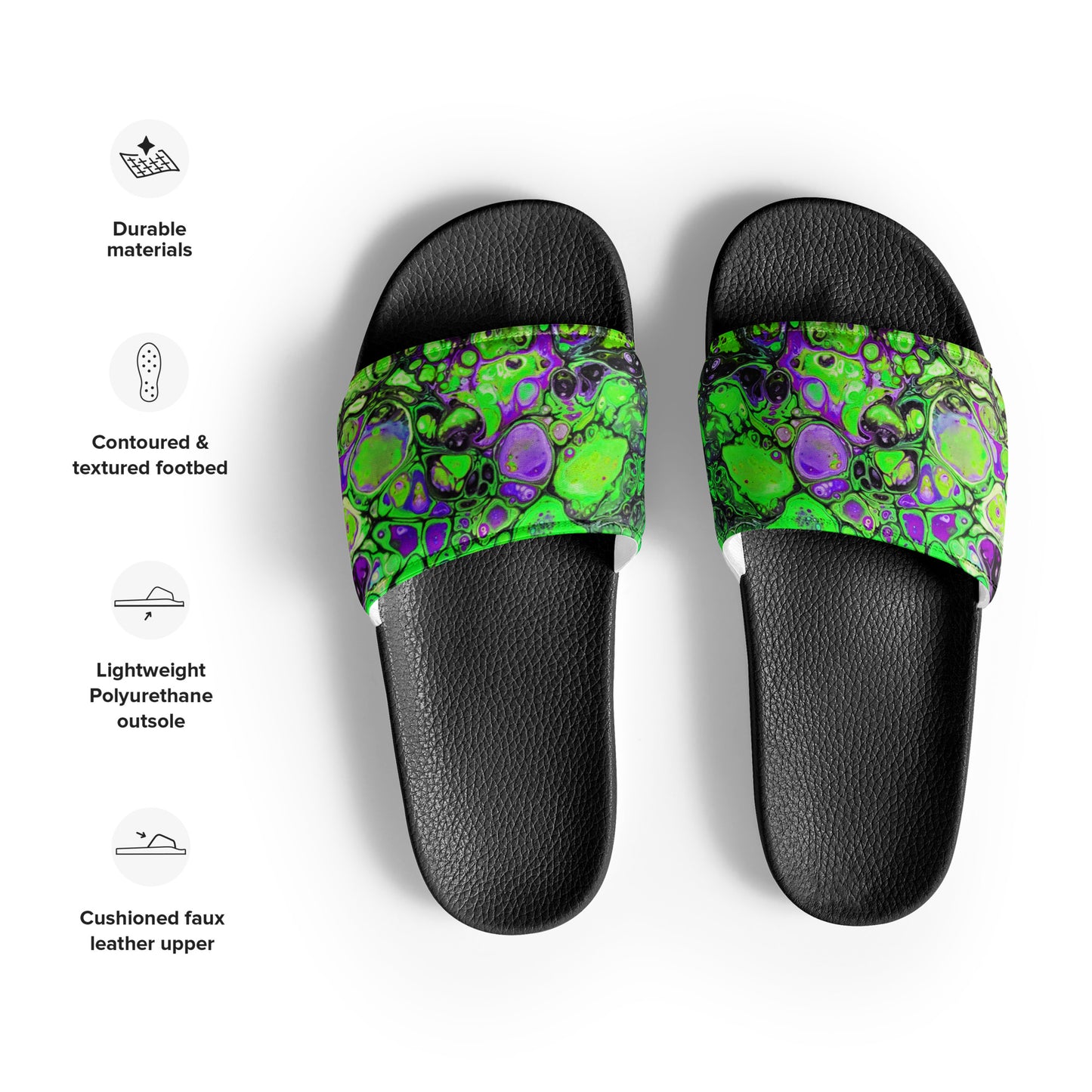 Women's Slides - Fluid Art Design - FA-007B-2