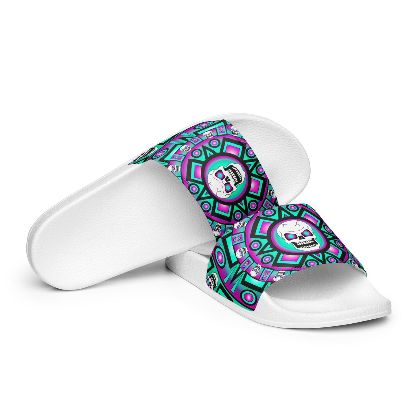 Women's Slides -  Skull Design - SW-001B