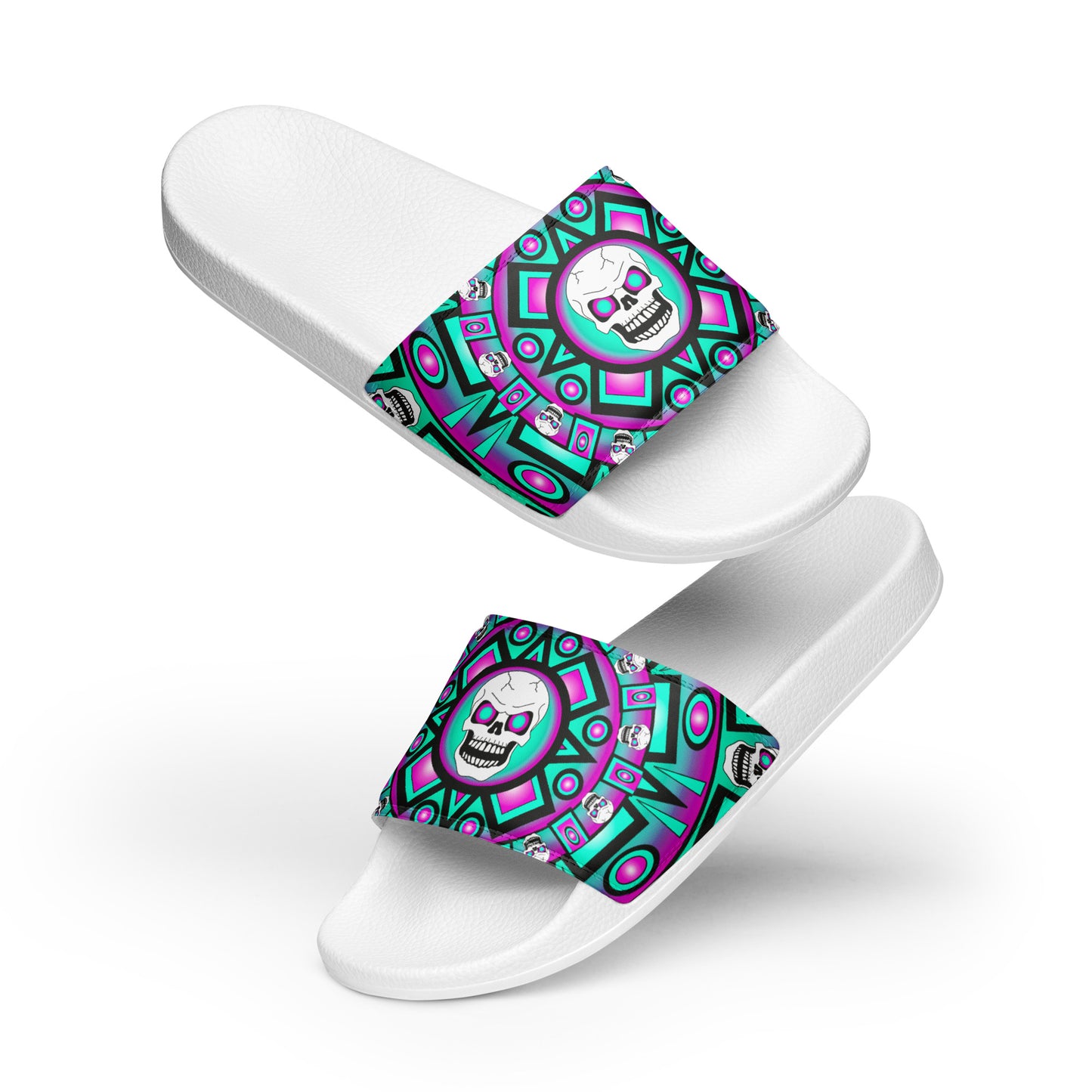 Women's Slides -  Skull Design - SW-001B