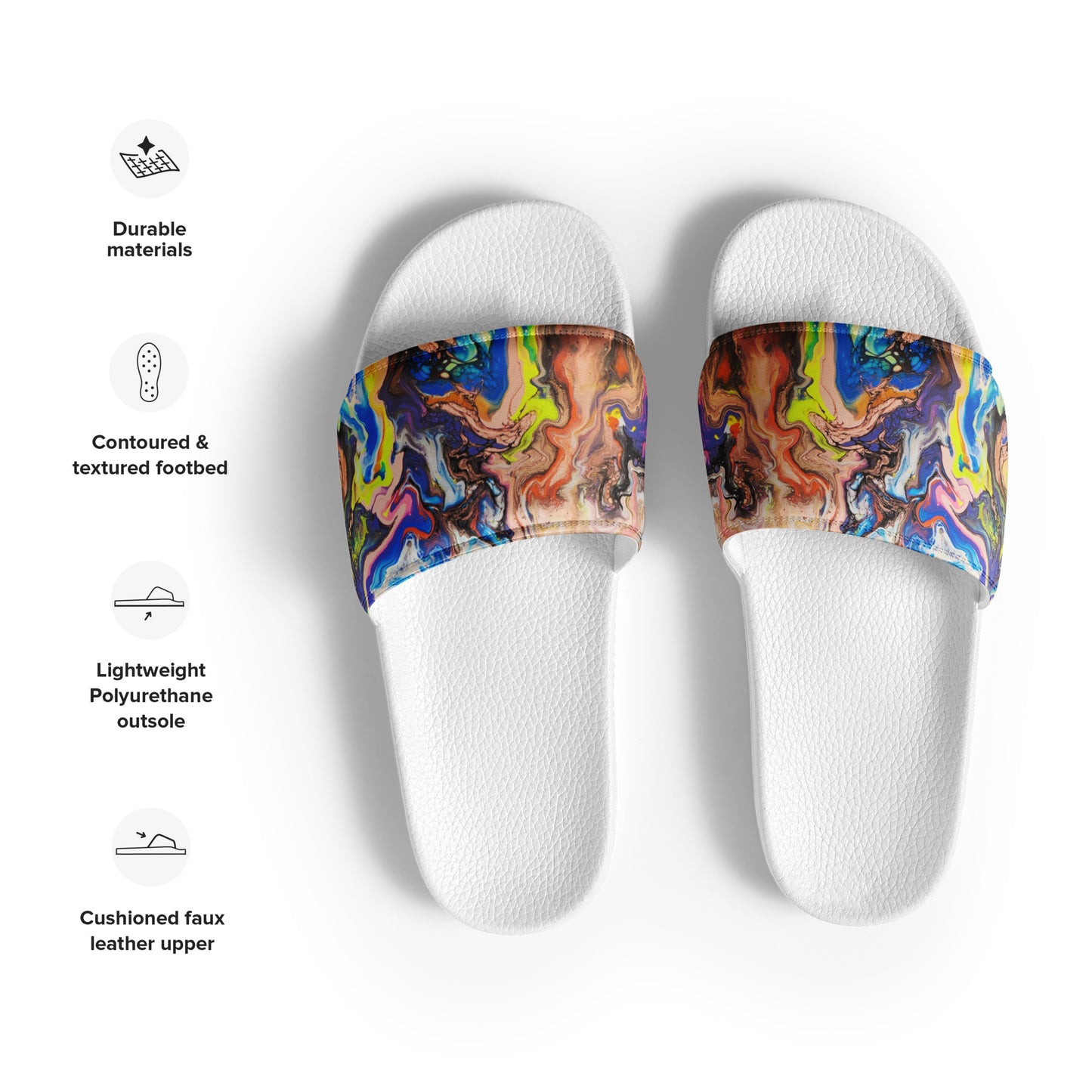 Women's Slides - Fluid Art Design - FA-019B