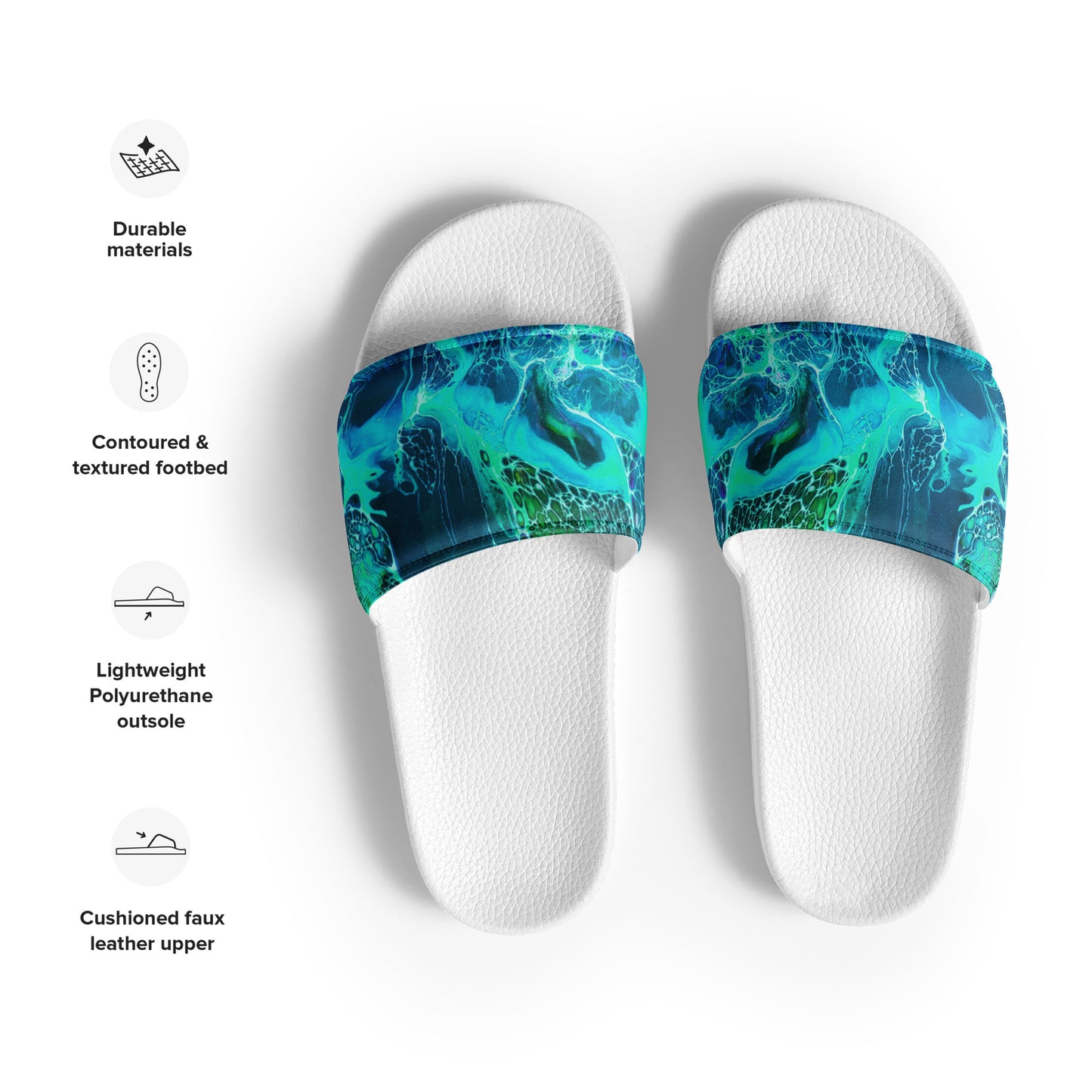 Women's Slides - Fluid Art Design - FA-012B-2