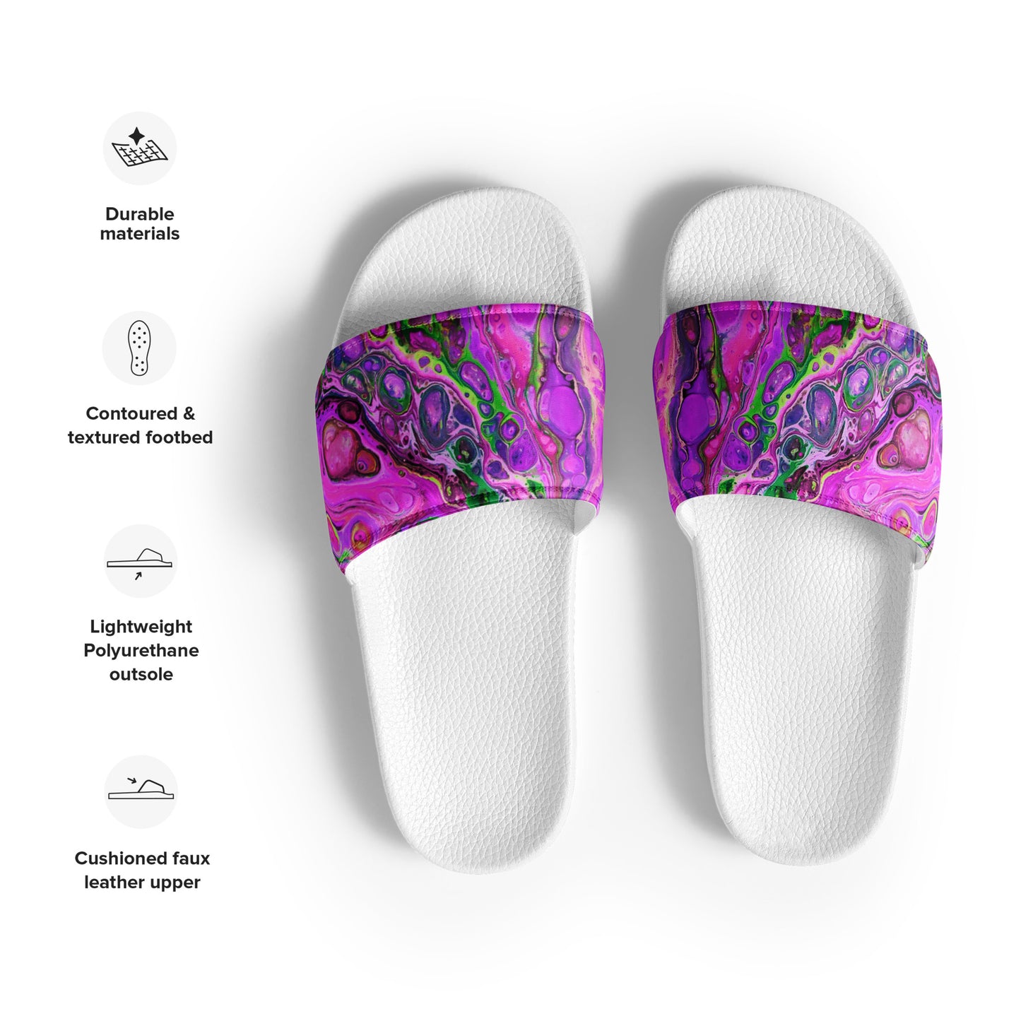 Women's Slides - Fluid Art Design - FA-011D-1