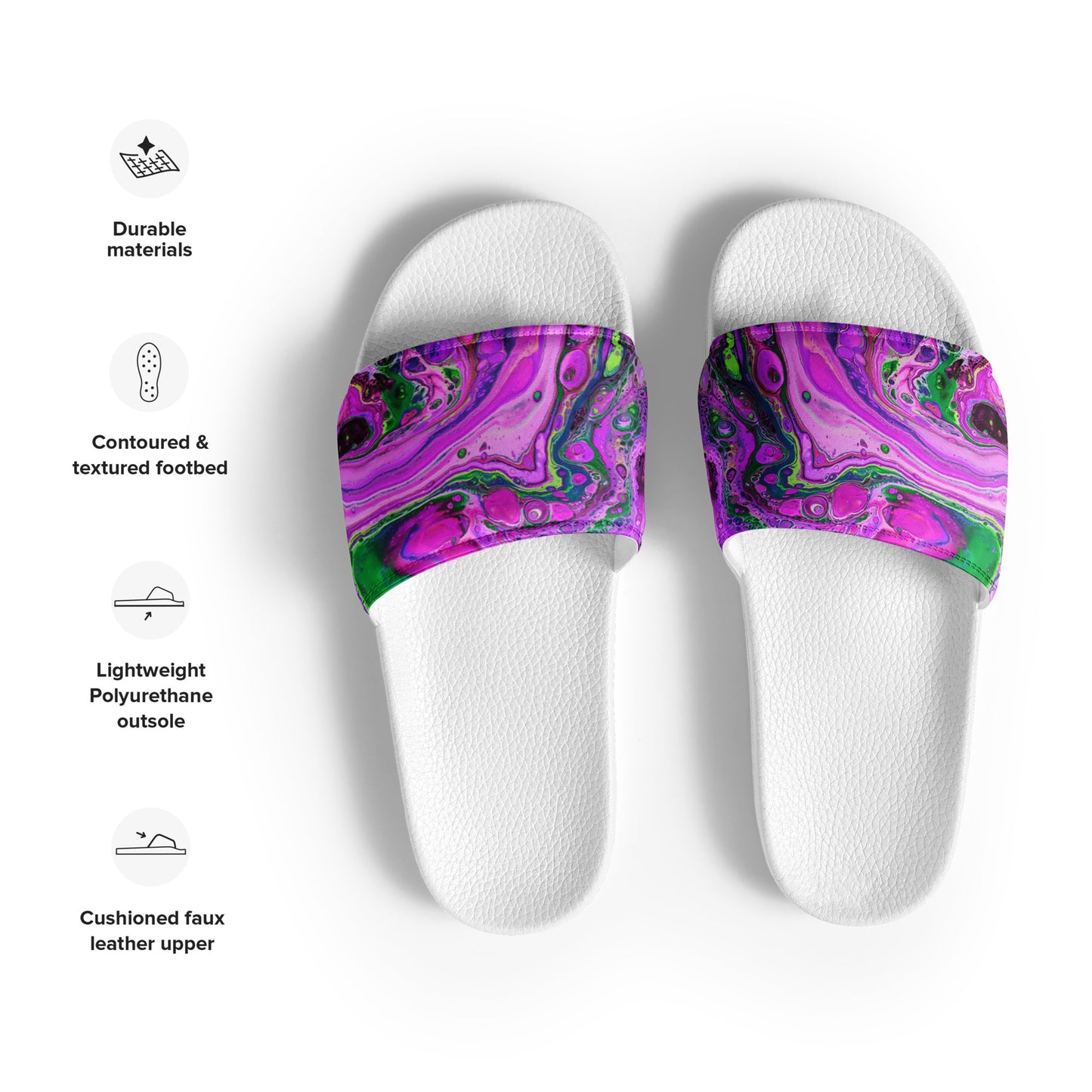 Women's Slides - Fluid Art Design - FA-011D-2