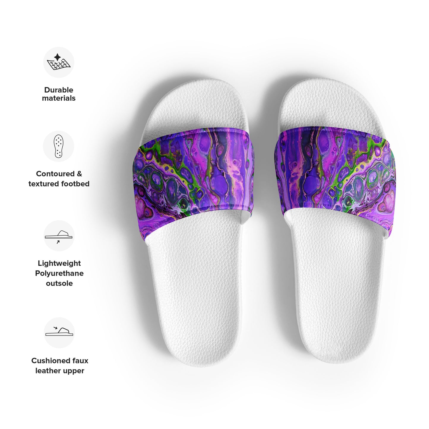 Women's Slides - Fluid Art Design - FA-011C-2