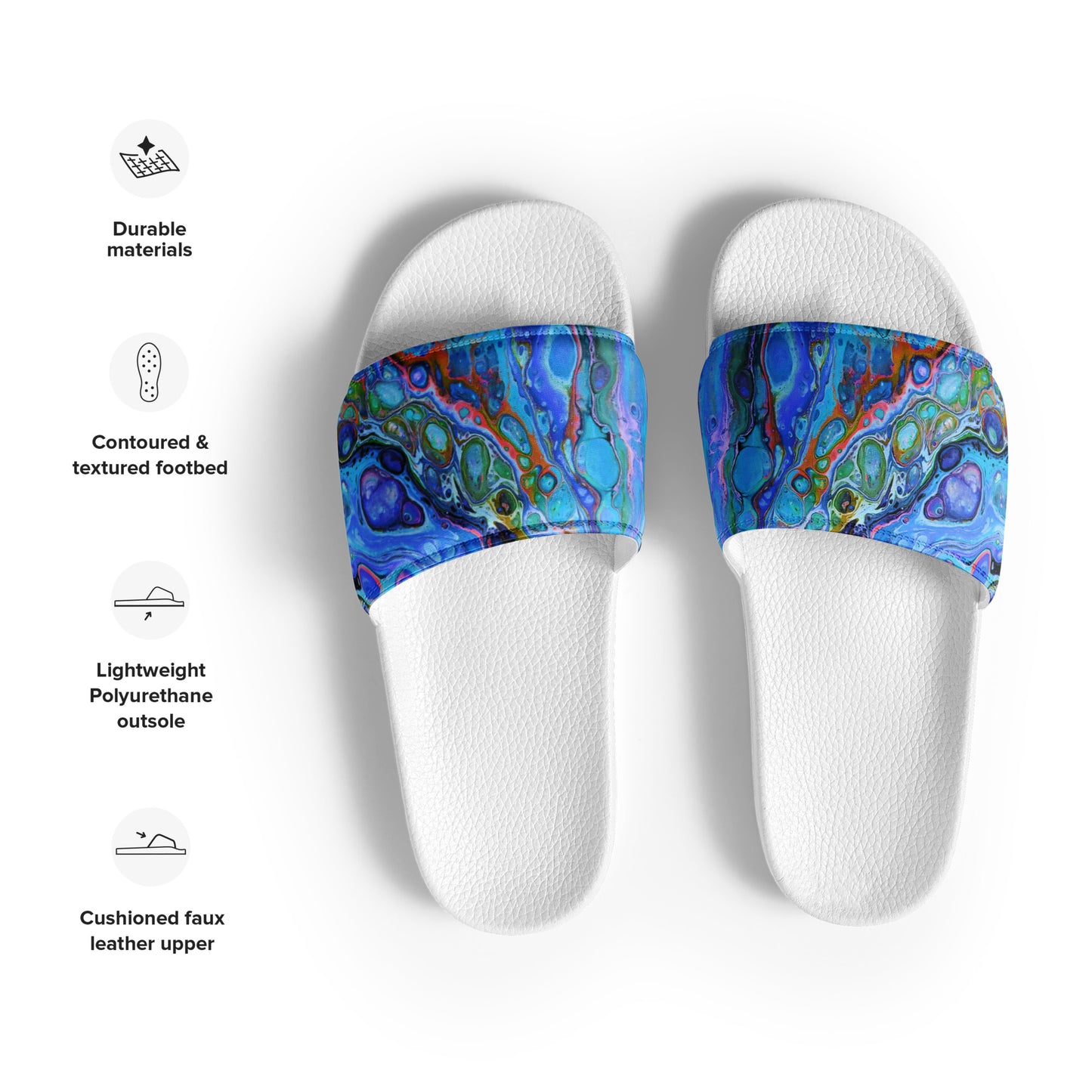 Women's Slides - Fluid Art Design - FA-011A-2