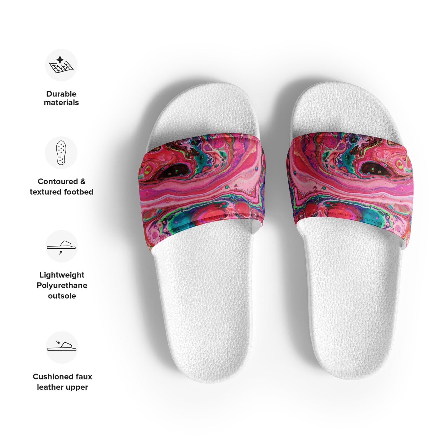 Women's Slides - Fluid Art Design - FA-011-1