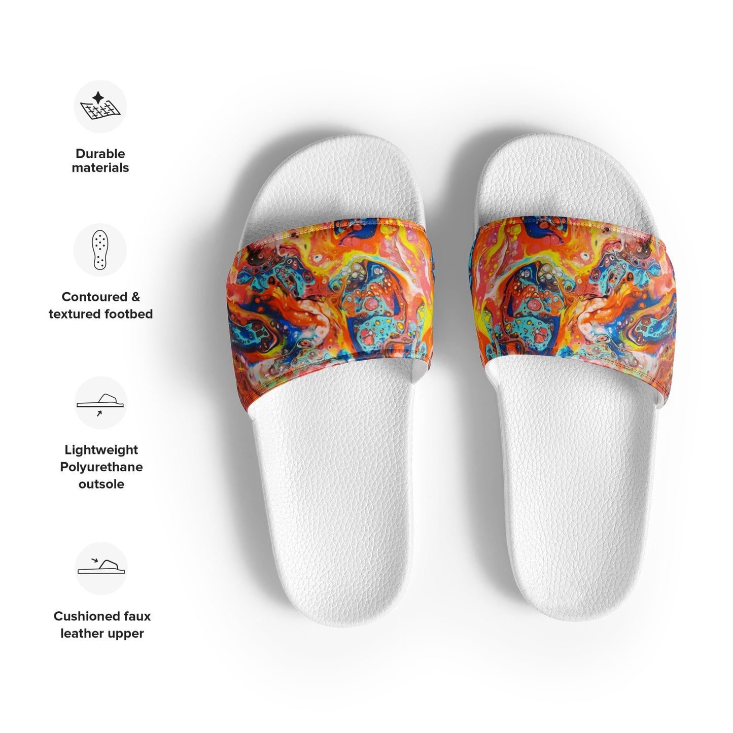 Women's Slides - Fluid Art Design - FA-008-1